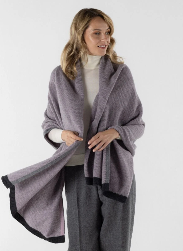 Osprey Grey/Pink Cashmere Wrap 