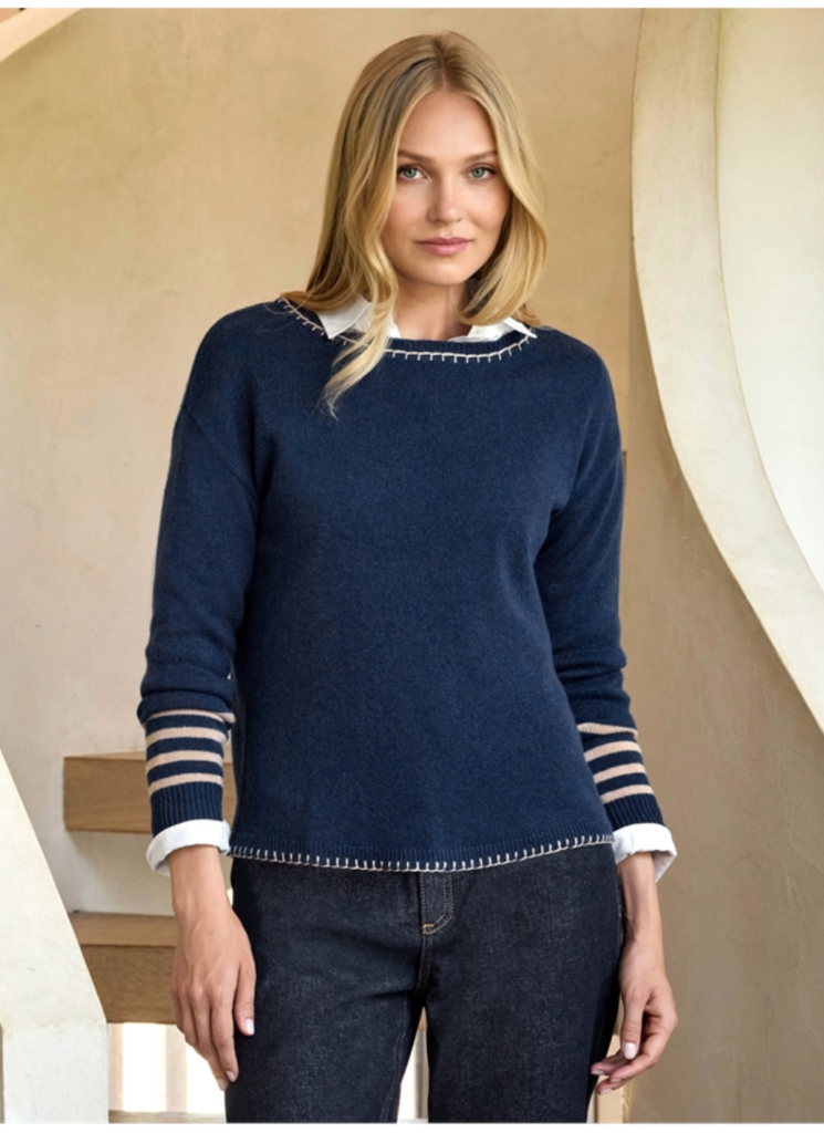 Blanket Stitch Stripe Jumper
