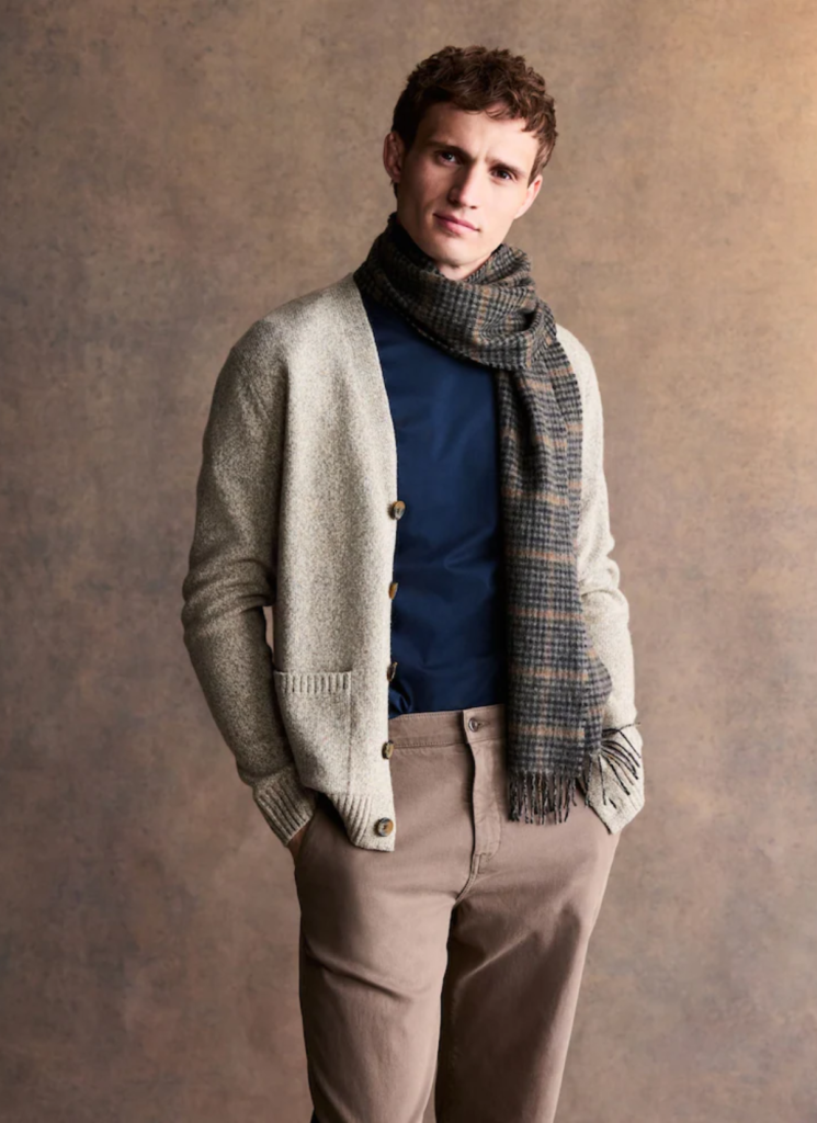 Brown Check x Moons Merino Wool Scarf