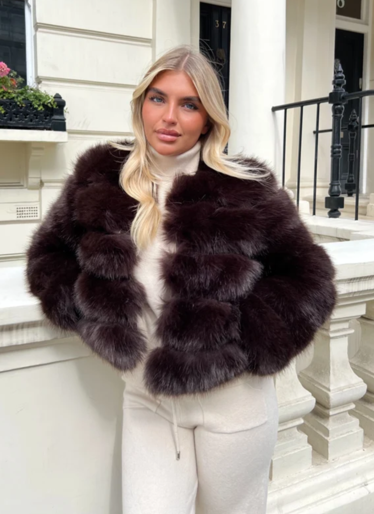 Chocolate Premium Faux Fur Jacket 
