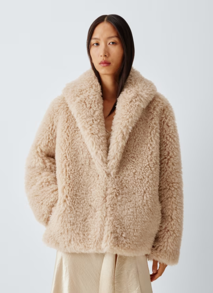 Cosetta Faux Fur Coat, Sand 