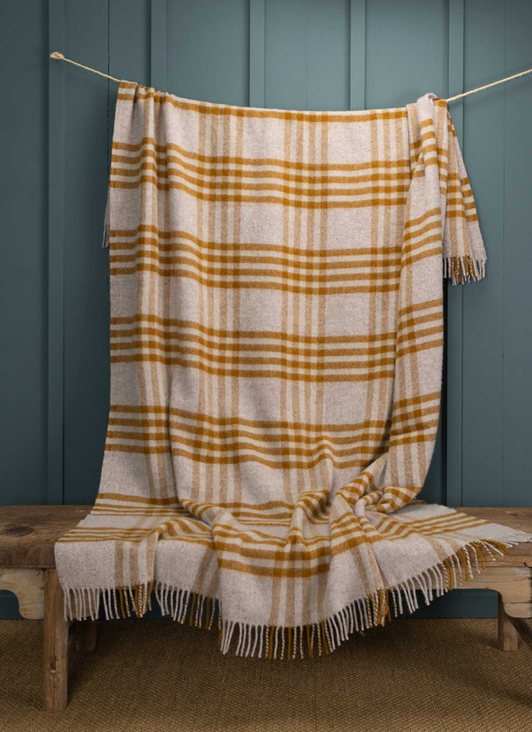 Pure New Wool Blanket Mustard
