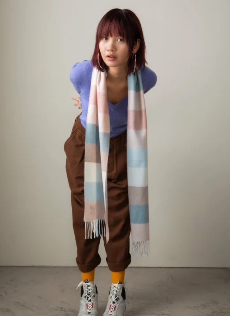 3 Square Cashmere Scarf - Seashell
