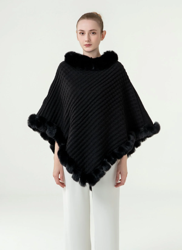 Women's Poncho Exclusive Design - Black 
