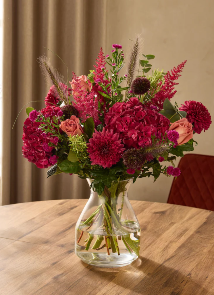 Autumn Rose and Hydrangea Flower Bouquet 