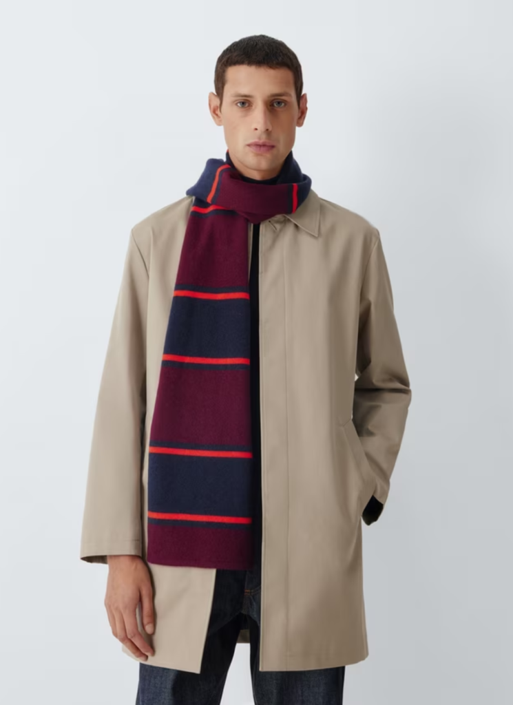 Pure Cashmere Stripe Scarf, Multi 