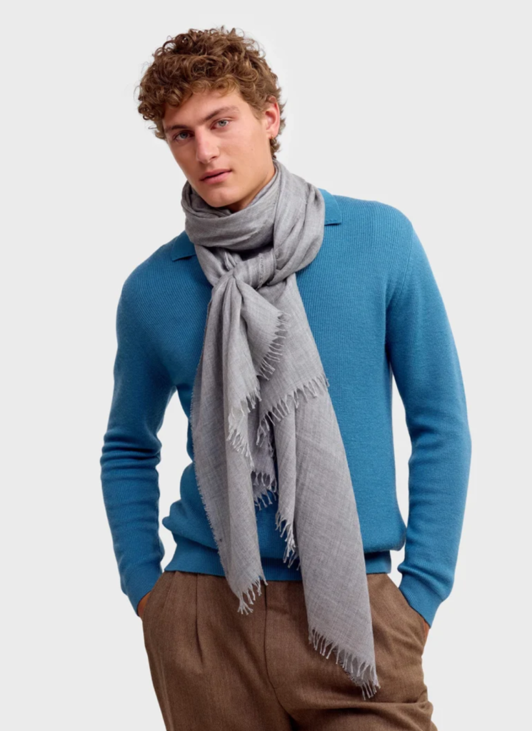 Staffa Solid Cashmere Silk Scarf 